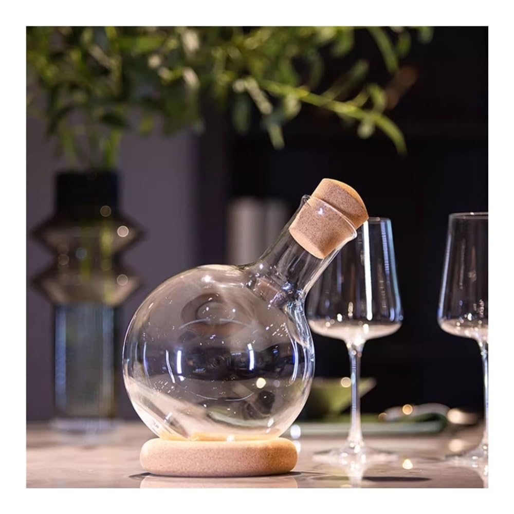 birene Carafe Distributeur de vin Rouge à Gyroscope Rotatif créatif en Cristal de Haute qualité for la Maison(2000ml)
