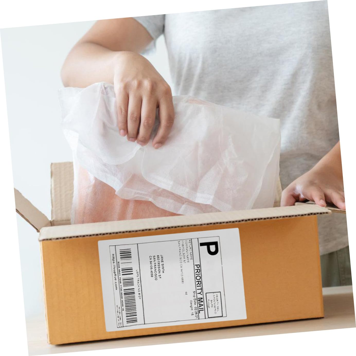 500pièces Étiquettes Adhésives Thermiques Autocollants Expédition Compatibles Avec Imprimantes Rollo Et Zebra Étiquettes Blanches Pour Impression Directe Pour Expéditions Et