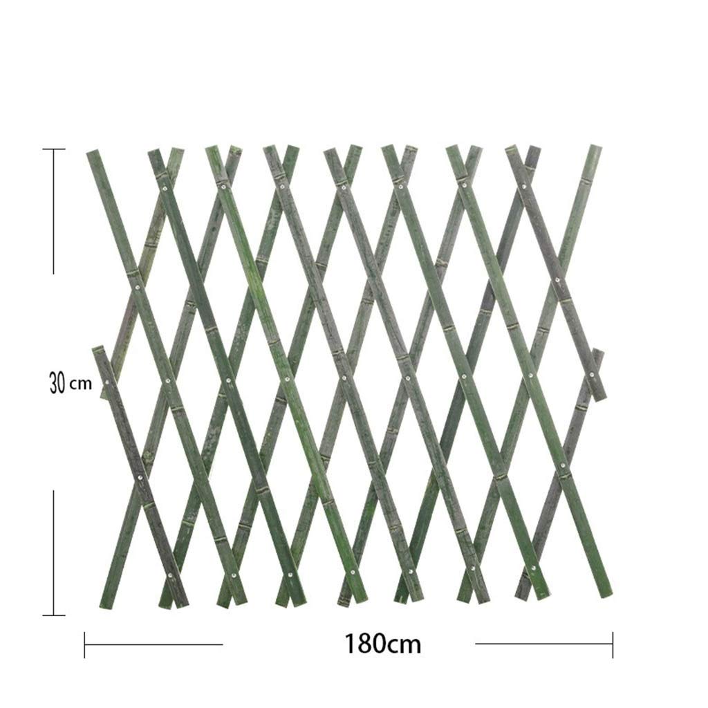 Recinzione a graticcio in bambù per cortile con 10 colonne estensibili e pannelli da parete pieghevoli, dimensioni 30 x 180 cm