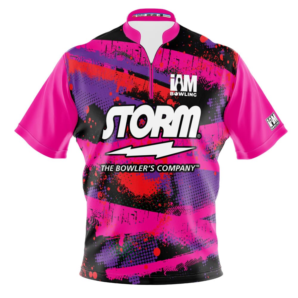 Logo Infusion Dye-Sublimated Bowling Jersey (Sash Collar) - I AM Bowling Fun Design 2034-ST - Storm (4X-Large)
