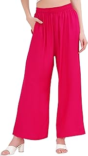 buy that trendz Palazzo Pants for Women Cotton Rayon Elasticated Casual Regular Fit M to 6XL-picture-34