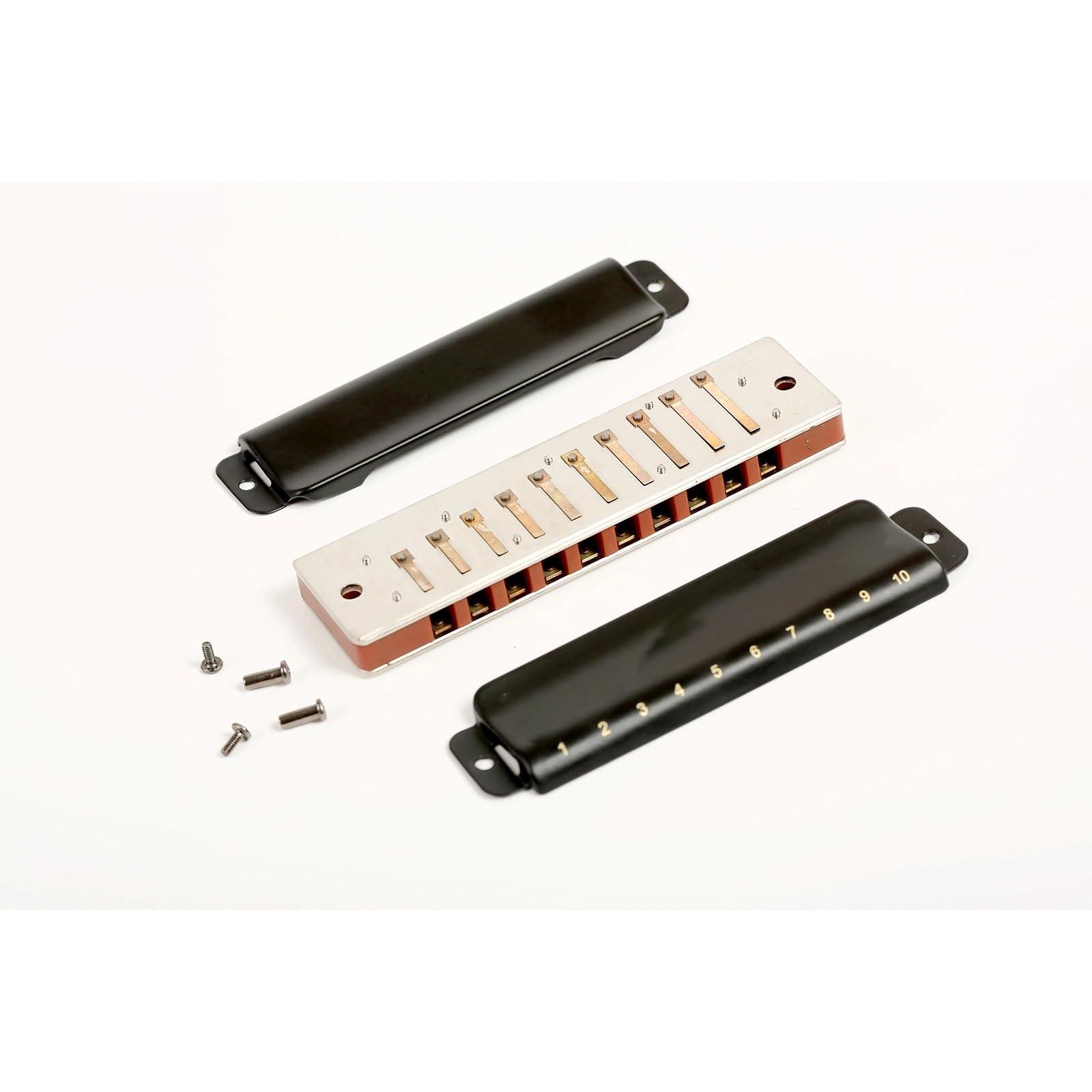 Harmonijka 10-otworowy profesjonalny instrument muzyczny Diatonic Blues Harp Harmonijka z plastikowym korpusem (Color : Ab)