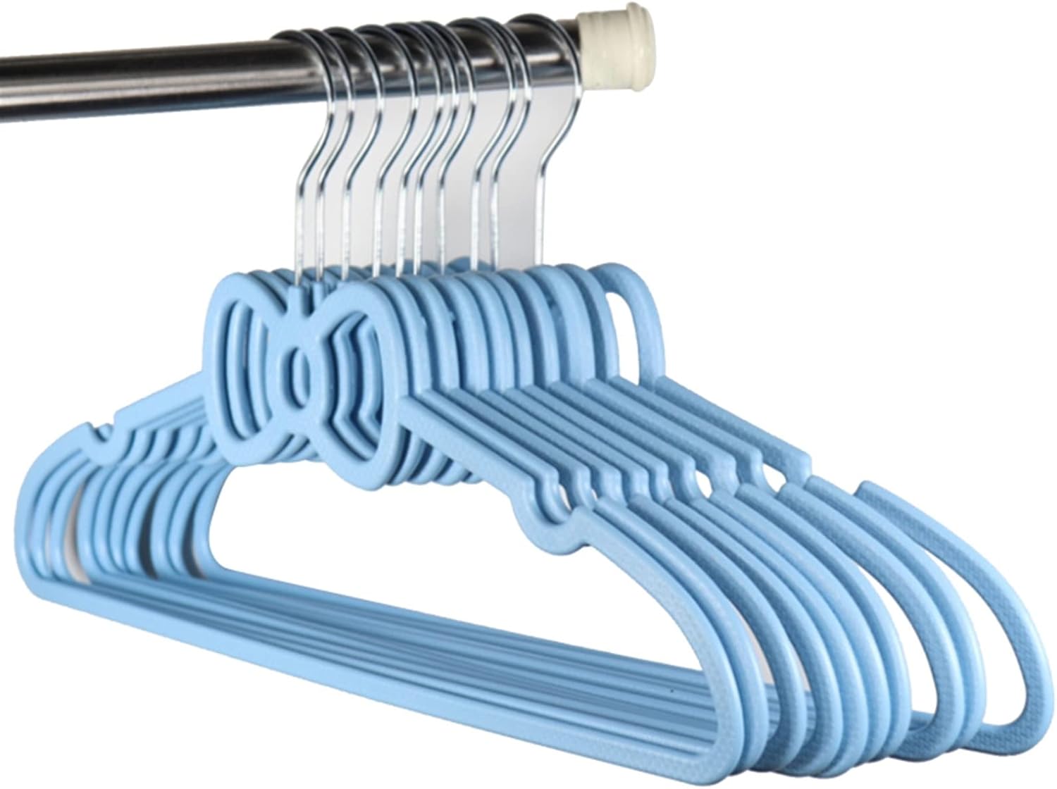 Coat Hanger 10x Clothes Hanger Durable Hanger Heart Pattern Coat Hanger for Adult Children Clothing Hanging Supplies (Blue B Green a)