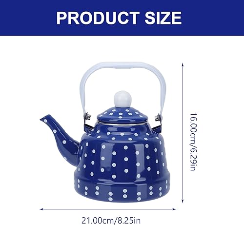 Miniatura 3 de Tetera interior esmaltada japonesa, hervidor silbante para inducción de estufa, capacidad de 1.7 L