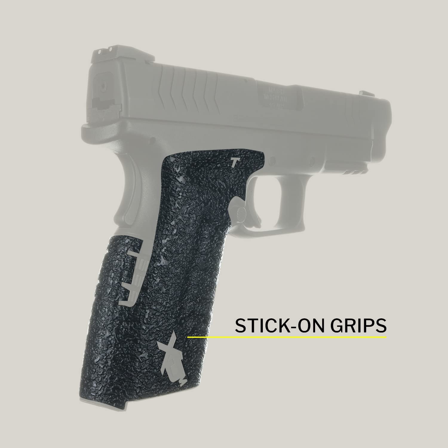 TALON Grips - Adhesive Grip for Springfield XD(M) Full Size .45/10 mm - Made in The USA - Easy Installation, Ultra-Thin, Superior Traction, Performs in All Conditions (Rubber-Black)