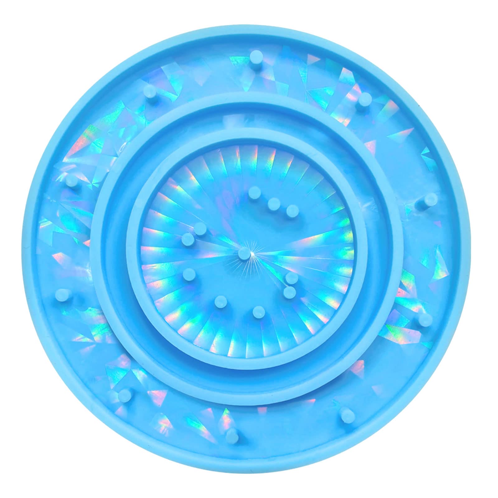 NEWFT Winds Chimes Turntable Crystal Epoxy Mold Holographical Pendant Wall Hanging Curtain Winds Chimes Silicone Mold