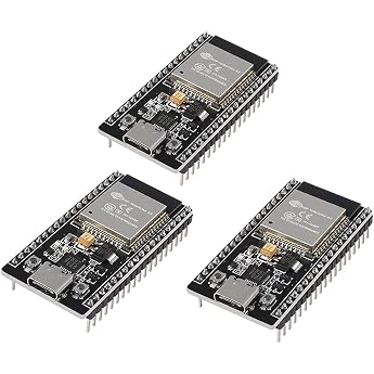 Hailege 3pcs ESP-32 ESP32 CP2012 USB C WiFi + Bluetooth Dual Core 38 Pin Type-C Interface ESP32-DevKitC-32 Development Board Module STA/AP/STA + AP