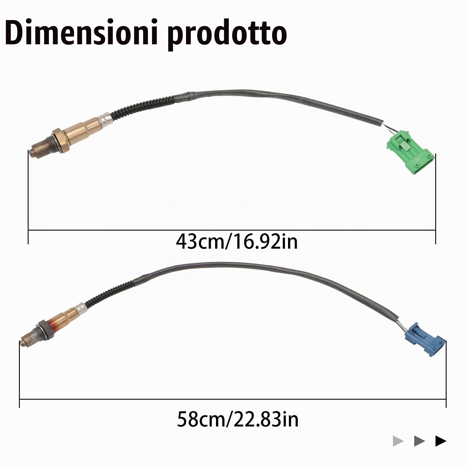 2 x Sonda Lambda per Peugeot 206 207 208 3008 306 308 406 407 508 5008 1007 PARTNER Citroen BERLINGO C2 C3 C4 C6 DS3 SAXO XSARA 96359782 Sensore ossigeno Numero di connessioni: 4 pin