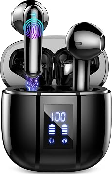 Wireless Earbuds, In Ear Bluetooth Headphones with HiFi Stereo Deep Bass