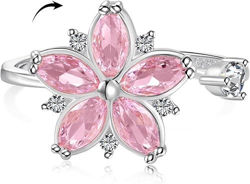 Miniatura 78 de Anillo de plata 925, anillos de plata ajustables para mujer, anillos de pulgar abiertos, anillos de circonio, anillos ajustables, anillos abiertos