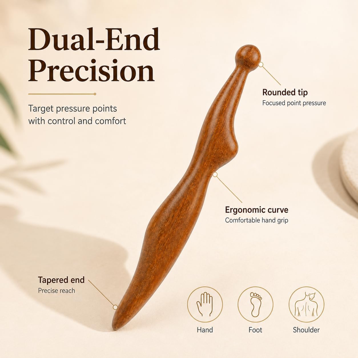 Acupuncture Pen Wooden Acupressure Foot Reflexology Massage Tool image 3
