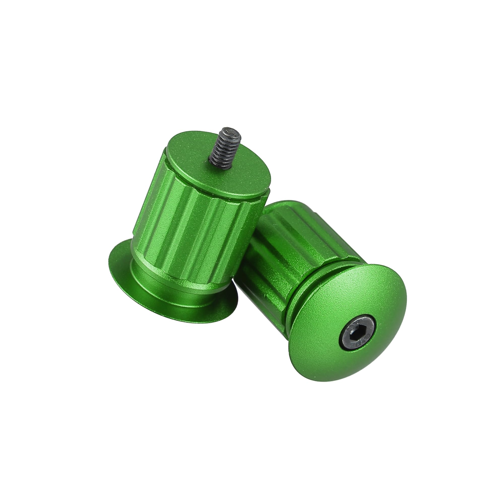 Motoforti 1 Pair Aluminum Alloy 17.5-22mm Handlebar End Plugs for Road Mountain Bicycle Adjustable Handlebar Bike Bar Ends Green Long-Lasting