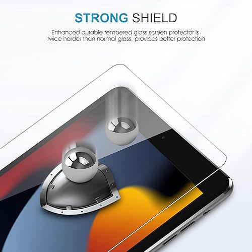 Miniatura 4 de KIQ Paquete de 2 protectores de pantalla de vidrio templado compatibles con iPad de 9, 8 y 7 generación (protector de pantalla para iPad de 10.2