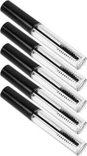FRCOLOR 5 Pièces Tube de Mascara Vide Transparent avec Brosse Rechargeable Portable pour DIY Maquillage Cils