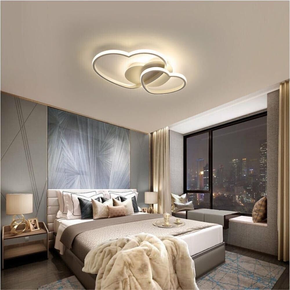Plafoniera led 3 cuori lampadario 25 watt luce calda bianca naturale stile moderno