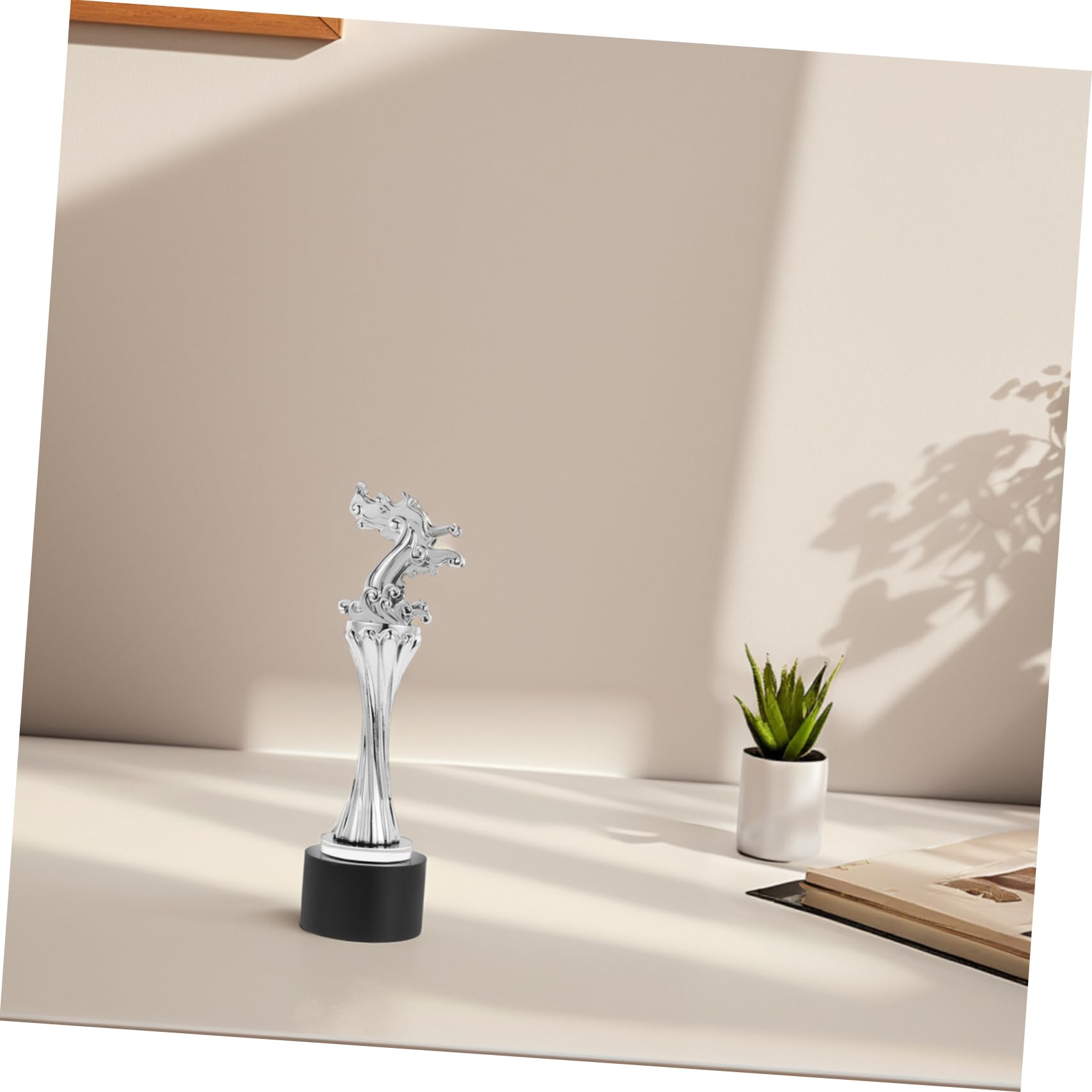 UKCOCO Della Barca del Drago Premio per La Scuola Decorazione del della Cerimonia Puntello a Forma Creativa di Grandi Dimensioni Argento Cristallo