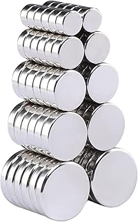 60Pcs Refrigerator Magnets, 5 Different Sizes Round Small Magnets for Crafts, Rare Earth Magnets, Neodymium Magnets, Circle Strong Magnets for Fridge, Whiteboard, Office, School