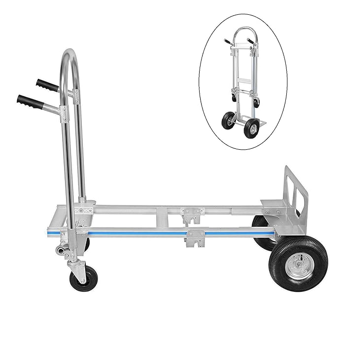 Buy Hihone 770 Lbs Aluminum Hand Truck, 2 in 1 Heavy Duty Convertible