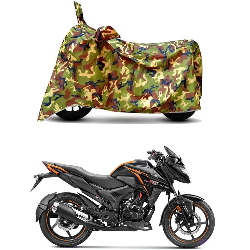 Image of Waterproof 100% PVC Coated Bike Scooty Two Wheeler Body Cover Compatible for Honda X-Blade Disc /UV-Rays /Heat Protection /Birds Dropping /Scratchproof /Dust Proof /All Varient[6X6 Jungle Print]