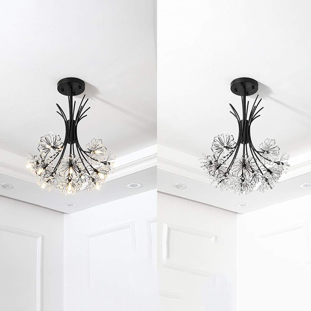 Nowoczesna Lampa Żyrandolowa Led, Kryształowa Lampa Z Dmuchawcem, Lampa Wisząca Sufitowa - Lampy Wiszące G4 Kompatybilne Z Salonem, Jadalnią, Sypialnią, Bukietem, Sufitem Z Dmuchaw