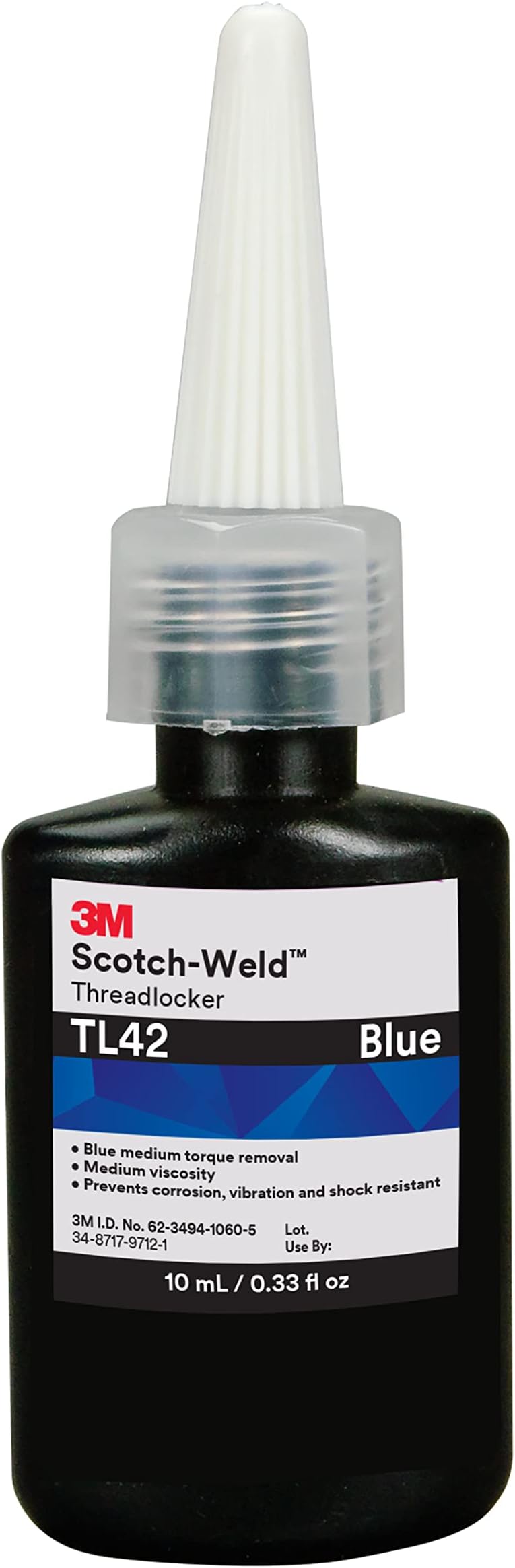 Scotch-Weld Threadlocker TL42, Blue, 10 mL Bottle