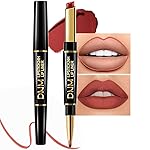 evpct 1Pcs Light Brown Lip Liner and Lipstick Set Kit for Women Matte Lips Kit with Lip Liner Lip Stains Long Lasting Waterproof 24 Hour Lipstick and Lip Liners Combo Lipliners Pencil Set 10