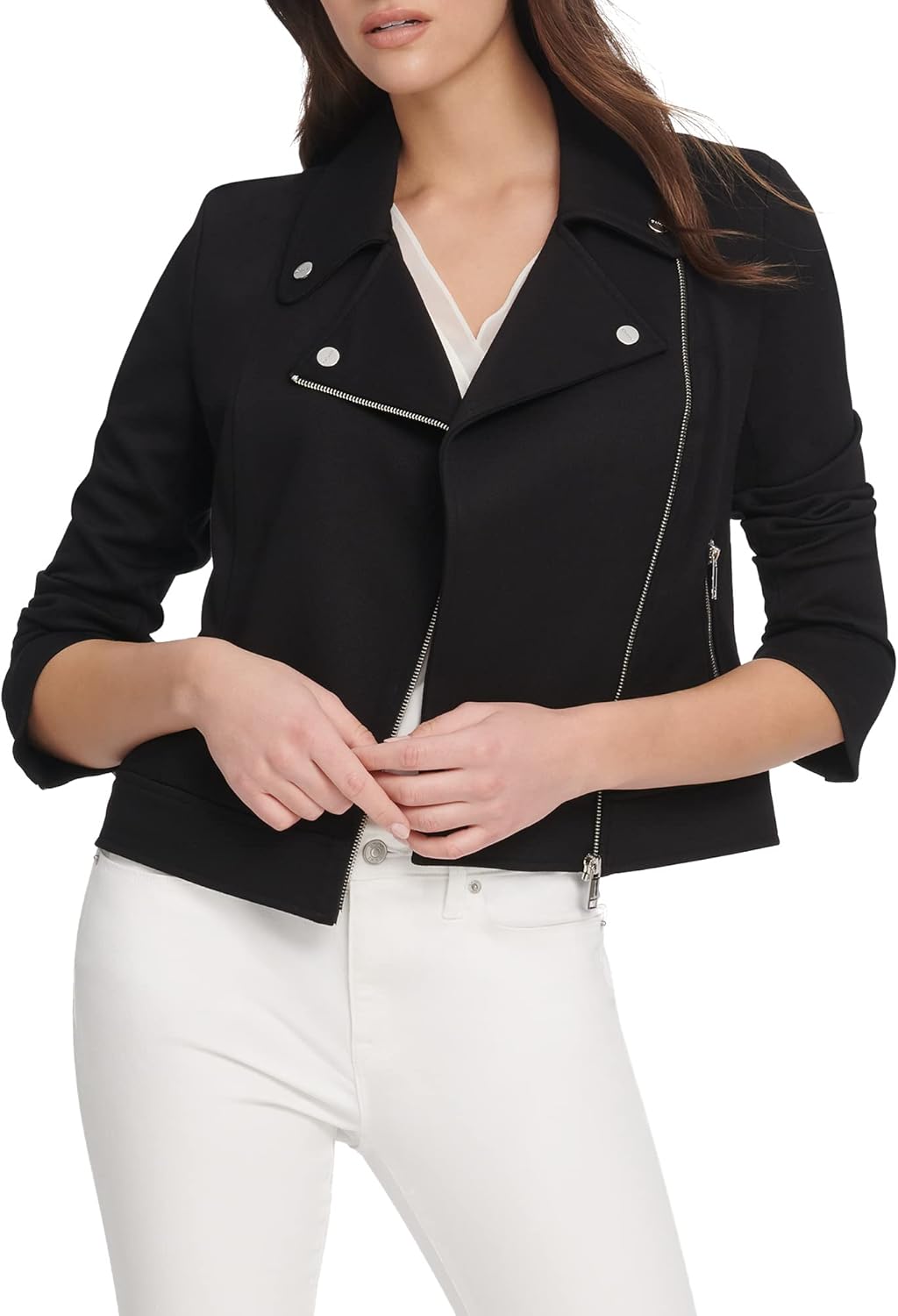 DKNY womens Everyday Moto Jacket - Image 4