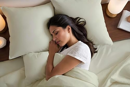 Miniatura 4 de SlumberWell Juego de sábanas de algodón de 4 piezas para cama tamaño Queen, suaves y transpirables, con bolsillo profundo para colchón de 12