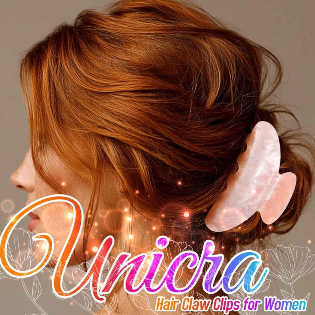 Unicra Acrylic Claw Clips Decorative Hair Clips Fancy Hair Accessories for Women and Girls (Pack of 2), Pink、Beige - Image 4