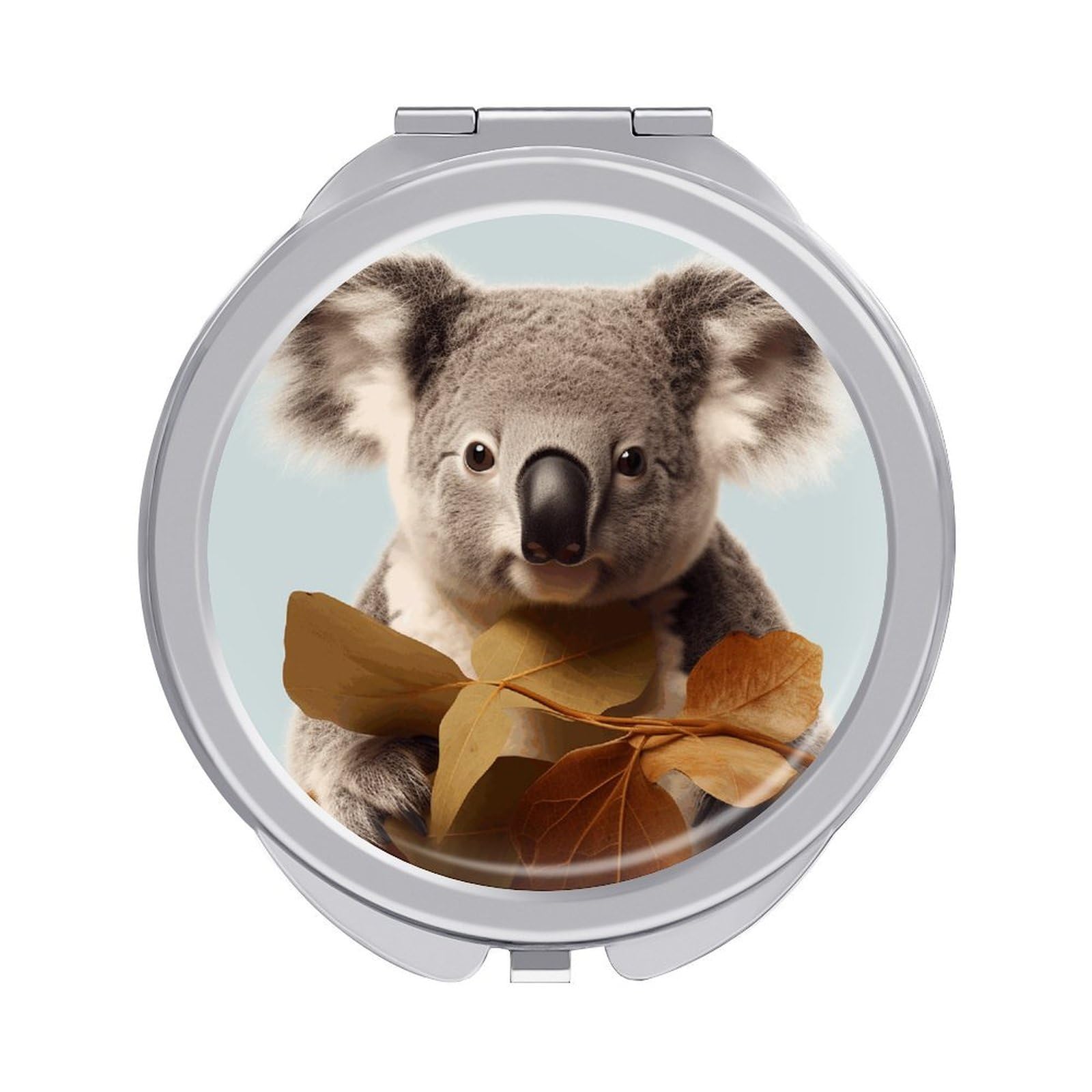 VstaDank Animals in Leaves Compact Mirror for Purses Round Fashion Travel Makeup Mirror 2X /1x Magnifying Double Sides Mini Mirrors Portable Pocket Mirrors for Handbag Purse Women Gift