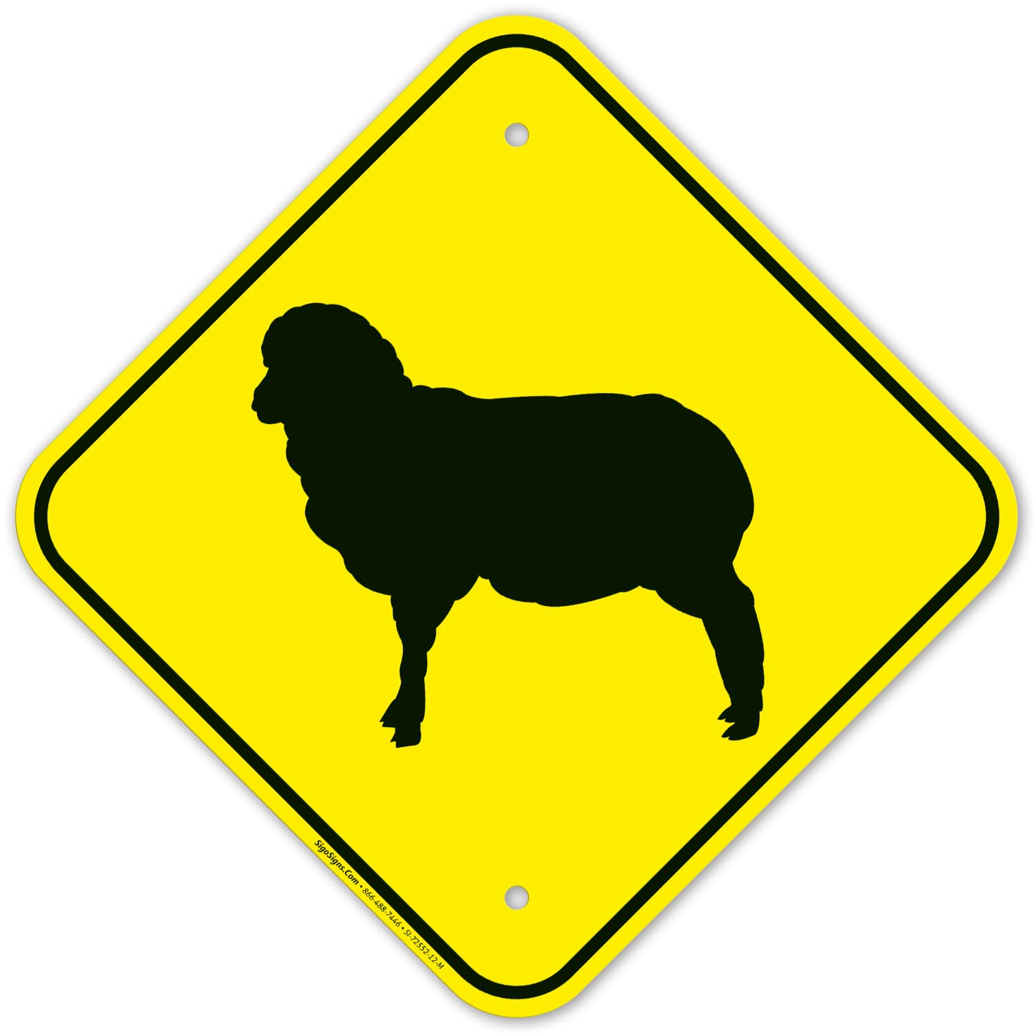 Amazon.com: Sheep Crossing Sign, 12x12 Inches, Rust Free .040