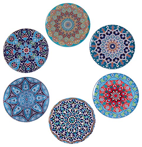 Crazy Vino Lady Stars Sottobicchieri – Set Da 4 Con Finitura Lucida E Supporto In Faesite, 9x9 Cm - 4