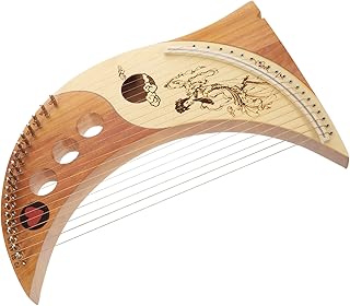 BESTonZON String Lyre Harp Solid Wood Musical Instrument with Warm Tone for Beginners and Music Lovers