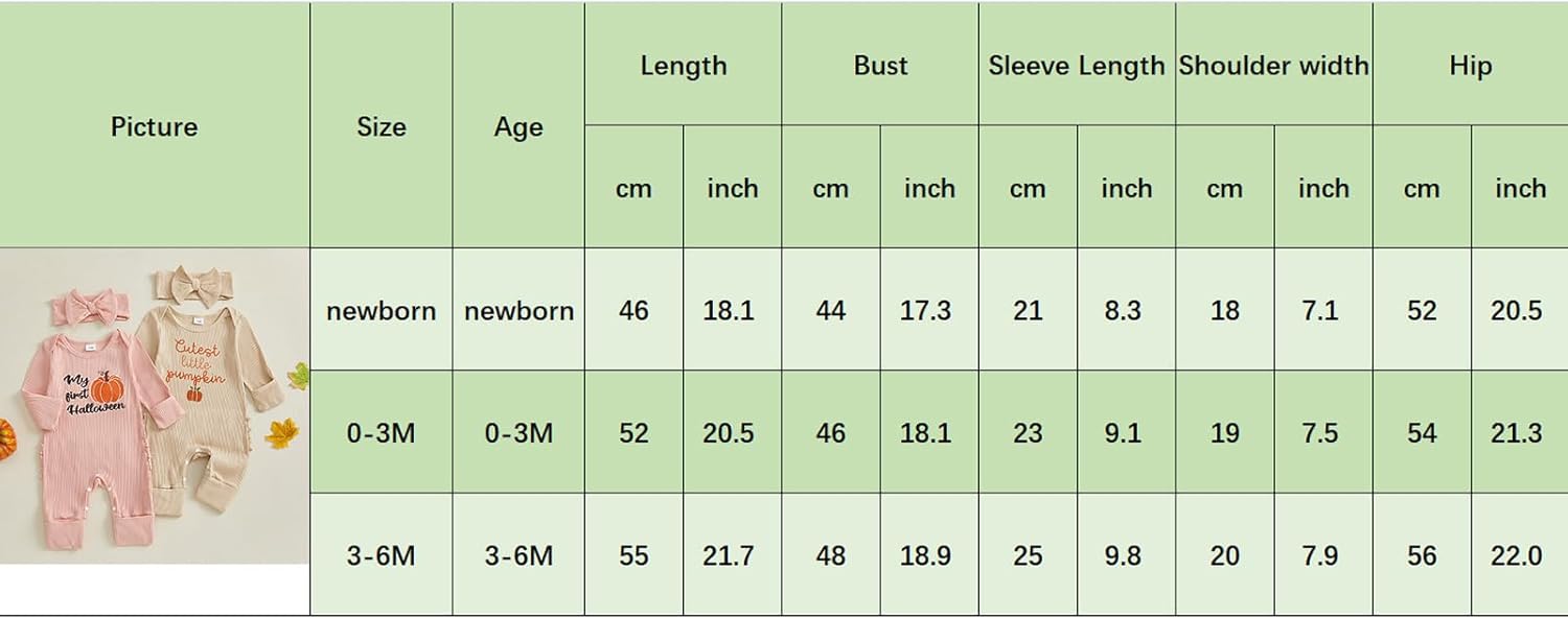 FIOMVA My First Thanksgiving Outfit Baby Girl Newborn Ribbed Romper Long Sleeve Onesie 1st Thanksgiving Clothes Preemie Fall - Image 8