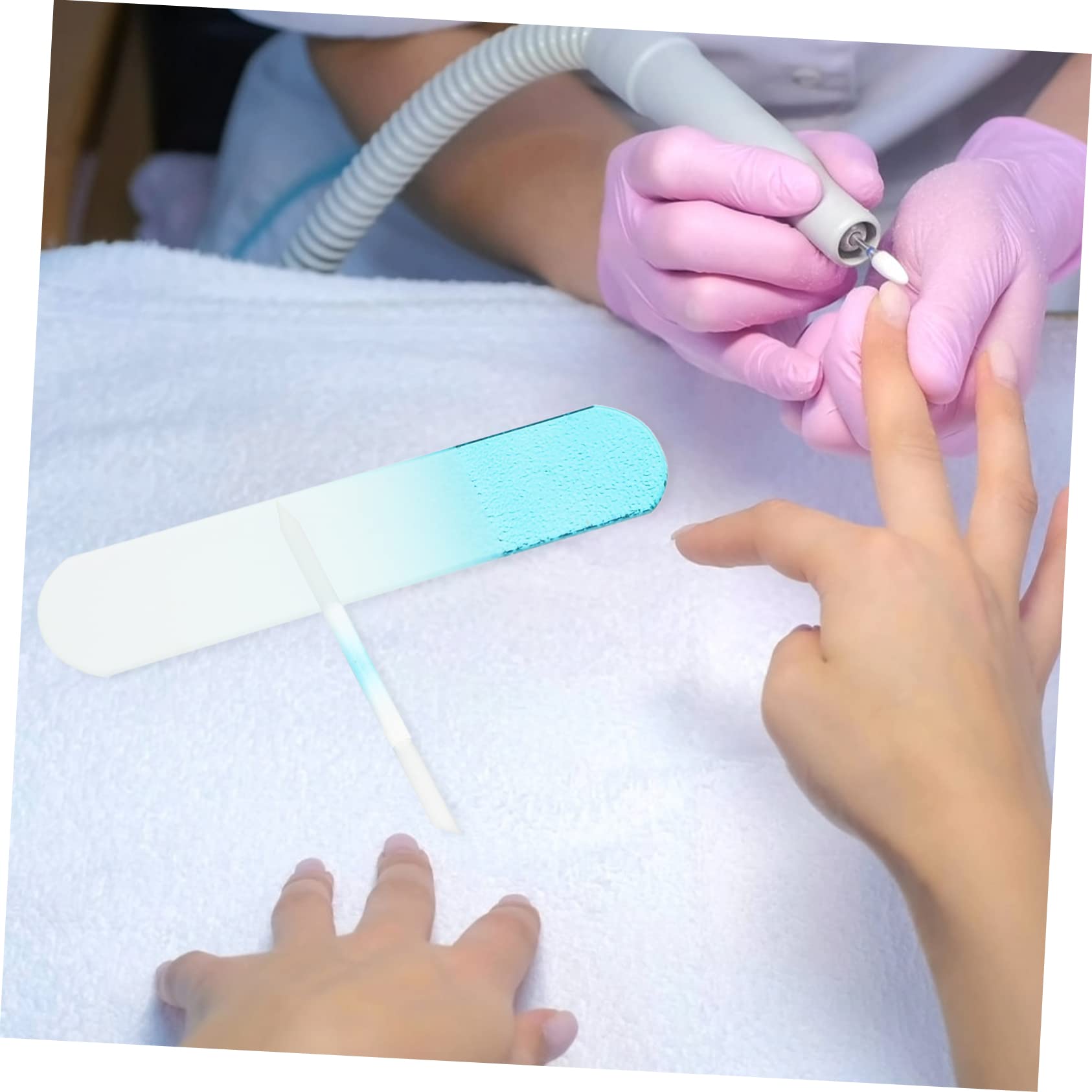 Set Di 3 Lime Per Unghie in Lime Per Unghie A Doppia Faccia Per Unghie Spesse Strumento Per Manicure Riutilizzabile Per Donne E Ragazze 2 Pezzi * 3