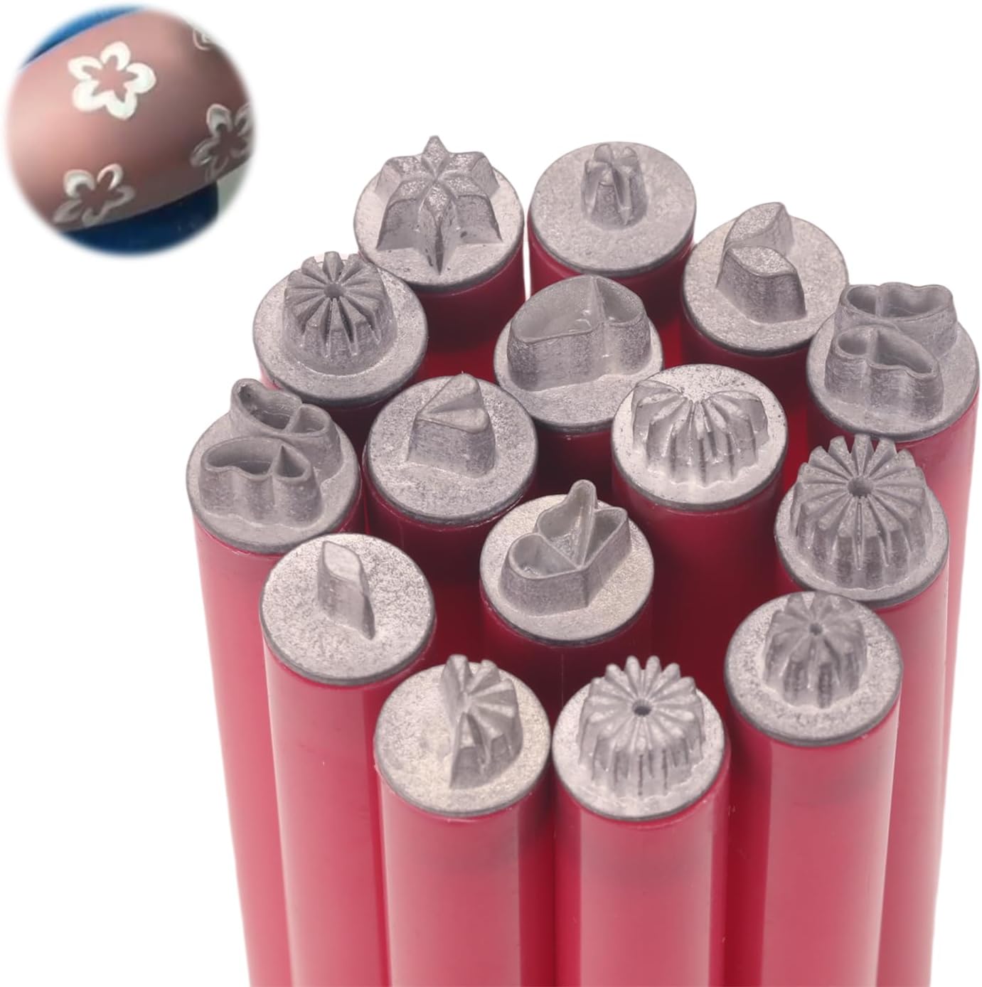 Shimmerz 15pcs Nail Stamp Set, Nail Art Stamp Pen Set, Nail Graffiti, Nail Art, Cotton Tool with Simple Design, Easy to Operate, DIY Nail Stamping Pen