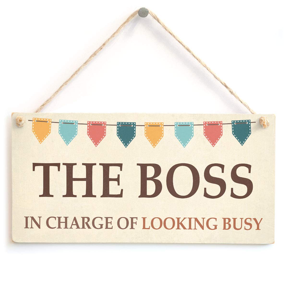 The Boss in Charge of Looking Busy Sign - Funny Office Work Gift