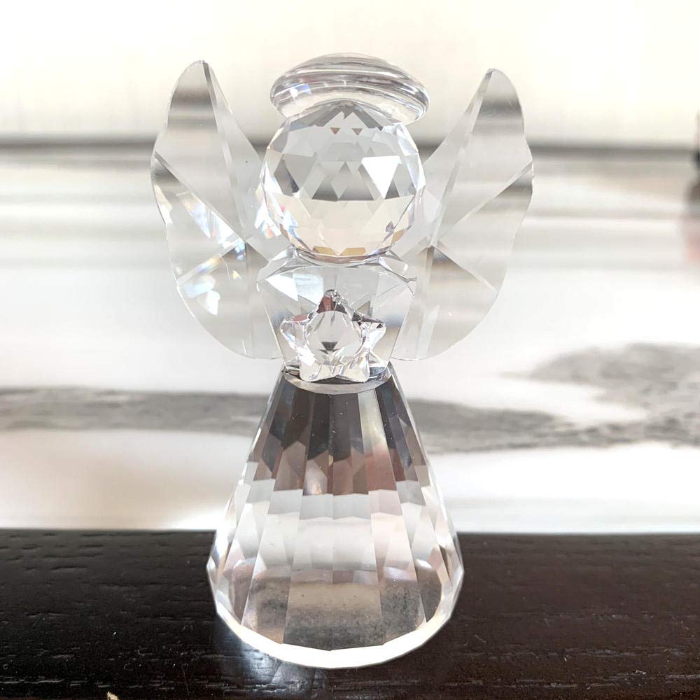 Figure di cristallo di angelo in vetro artigianale, bellissime decorazioni in cristallo, ornamento in vetro, decorazione per la casa, ideale come regalo di Natale