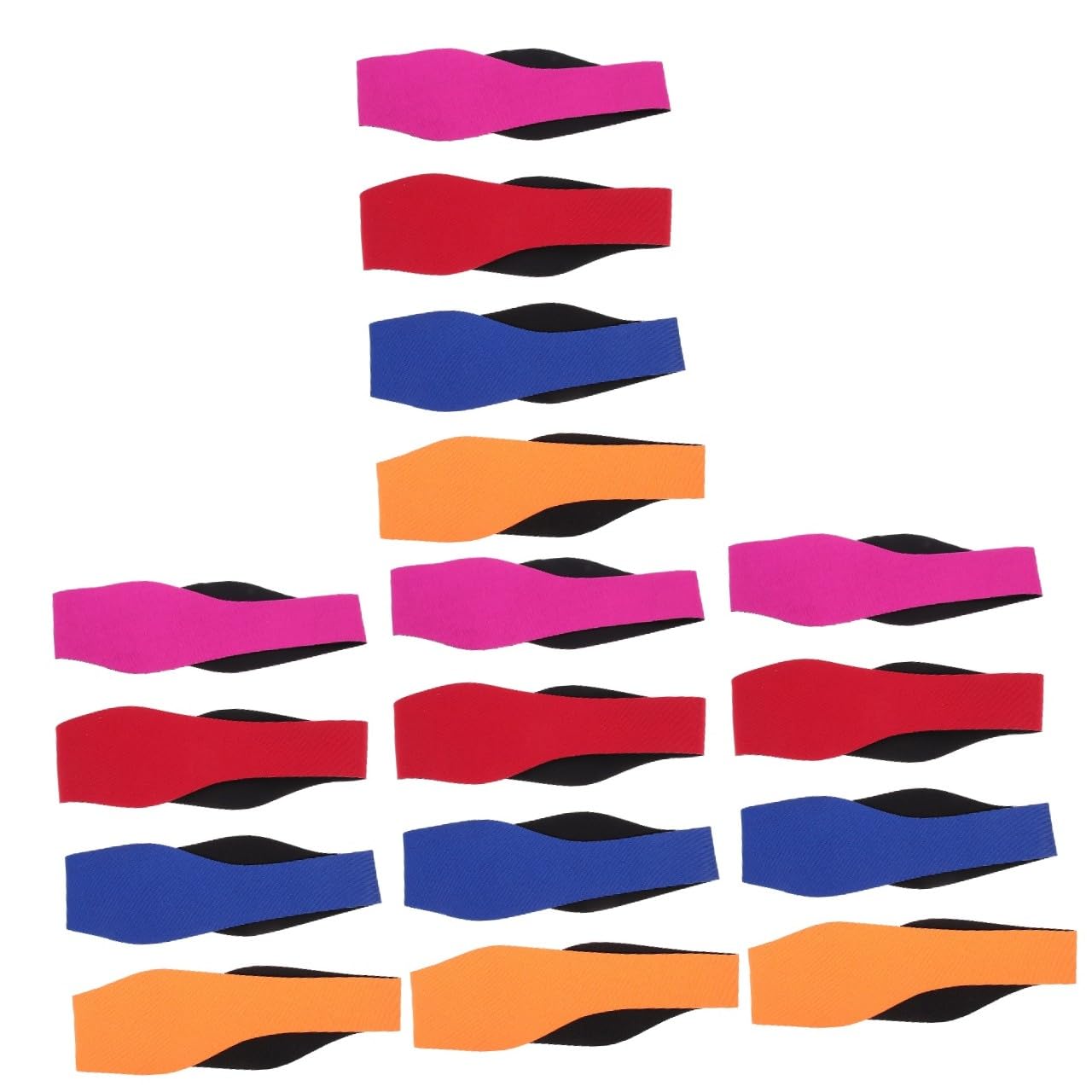 ABOOFAN 16piezas Banda Para Cabeza De Natación Ajustable y Transpirable Cubiertas De Oído Impermeables Para Adultos y Protector De Oídos Para Baño y Actividades Acuáticas