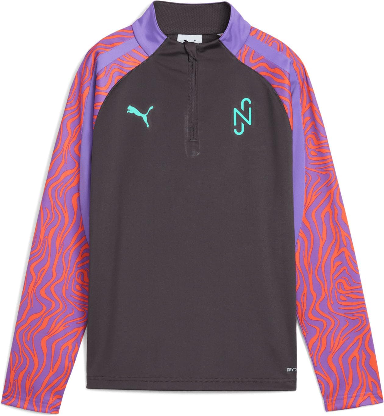 PUMA Kids Girls NJR Creativity Mock Neck Long Sleeve Quarter Zip Casual Tops Casual - Grey