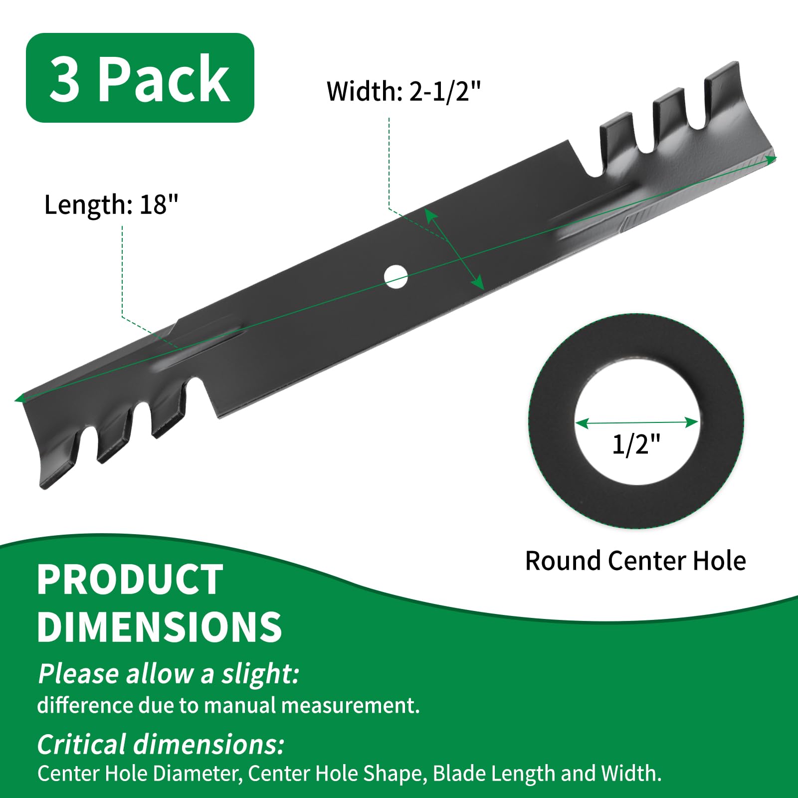 Cuchillas de cortacésped 106-0626 para Toro TimeCutter de 52 pulgadas, hoja dentada 27-0990 compatible con Toro Z Master Groundsmaster, repuesto para 108-1127, 56-2390, 92-7961, 44-5480,