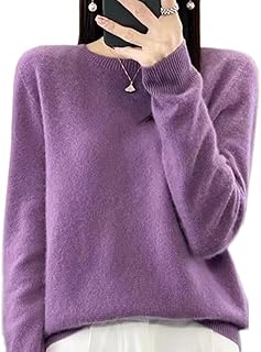 Warm Cashmere Sweaters for Women Long Sleeve Crew Neck Classic Soft Pull...