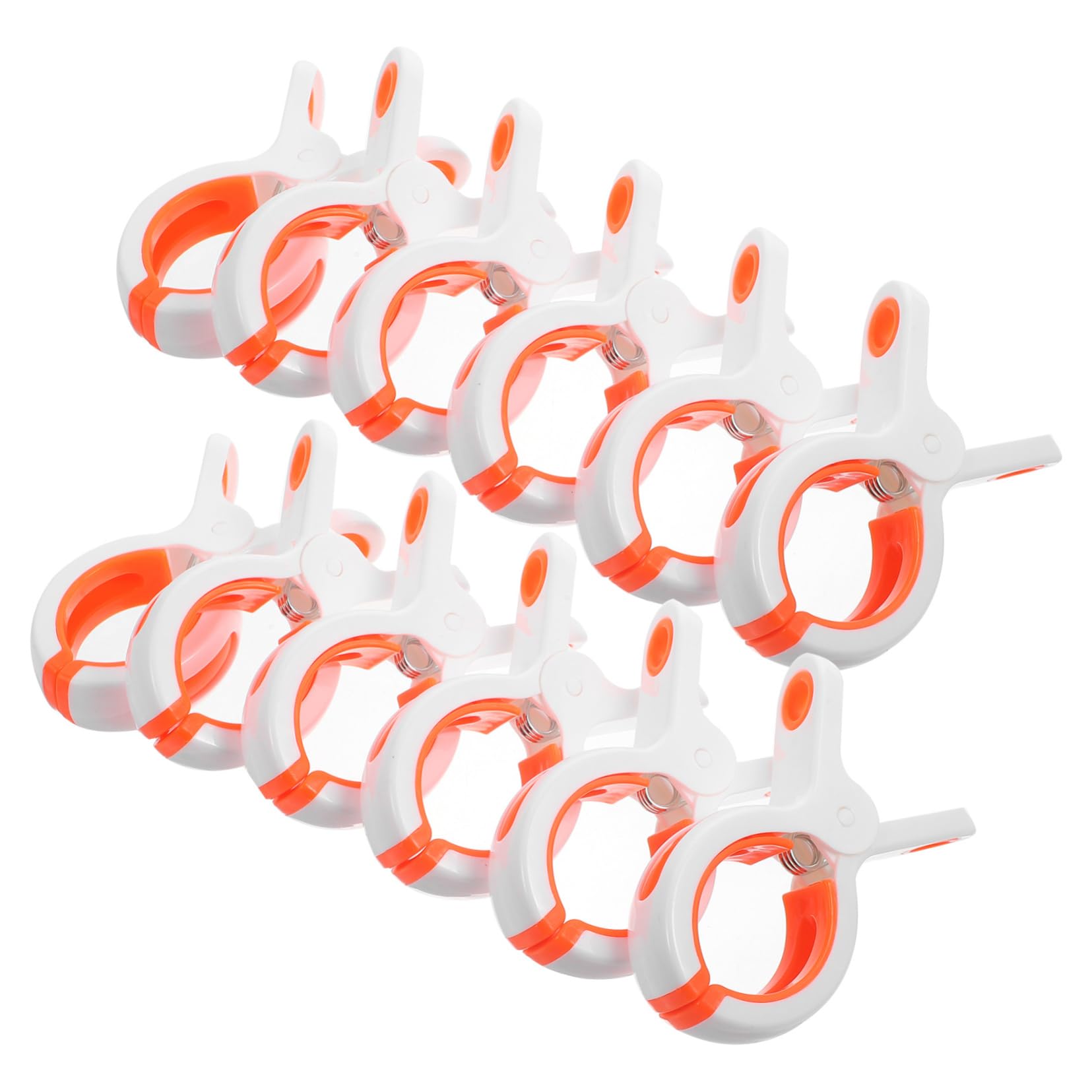 MAGICLULU 5 Sätze Strandkorb-Clip Wäscheklammerkorb Strandtuch-Clips Handtuchhalter Zubehör Für Strandkörbe Tragetasche Strand Plane Druckknöpfe An Der Bettdecke Liege Weiß Abs 12 Stück * 5