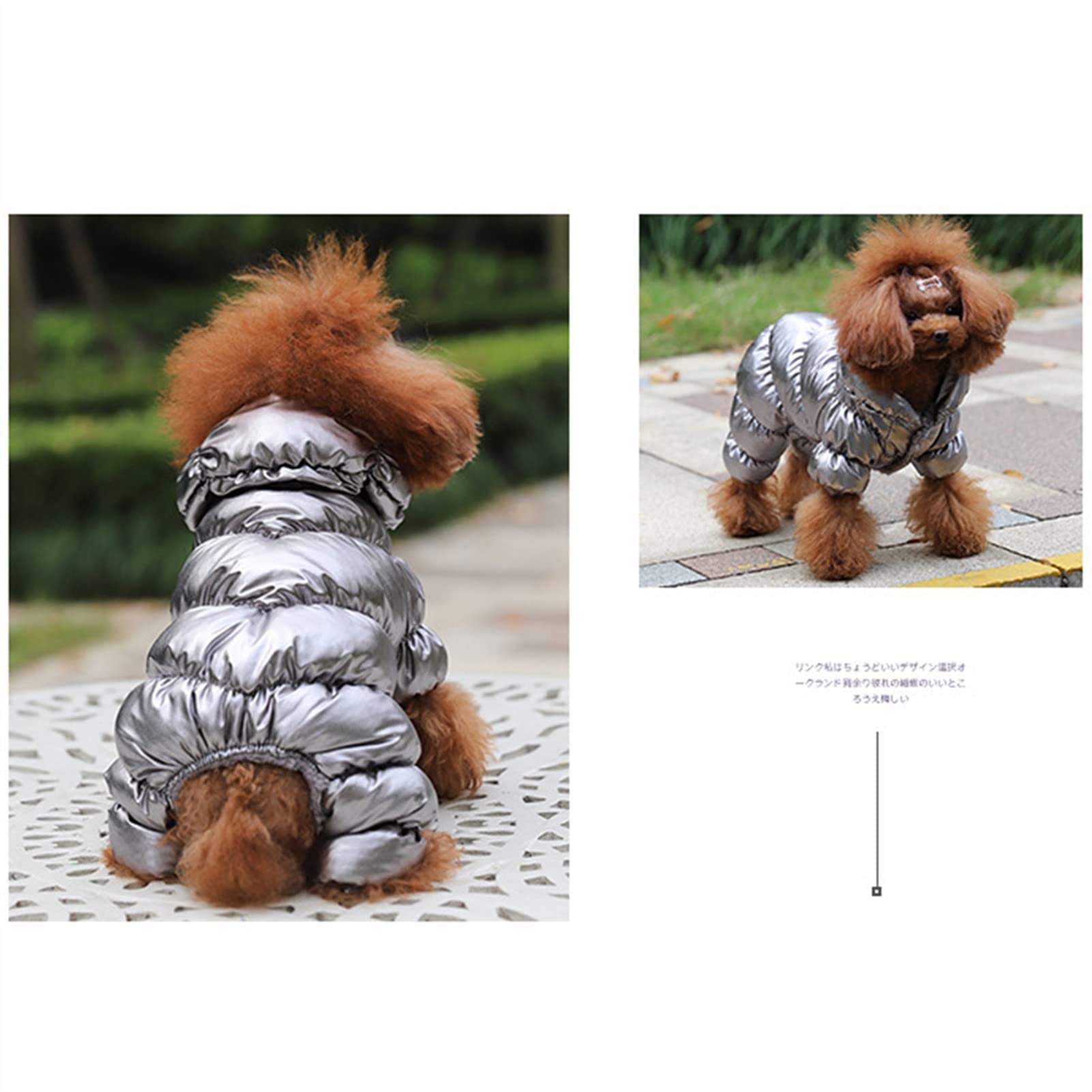 Petits Grands Chiens Petits vêtements de Chien épais Peluche Peluche Hiver Chien Chien Chien York Chihuahua Pug Taureau Soft (Color : Sleeveless Silver, Size : 2XL.)