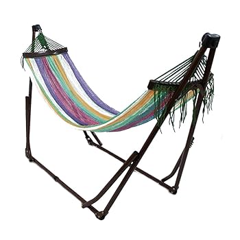 Amazon | TOYMOCK ハンモック 自立式 ブラウン レインボー MOZ-4