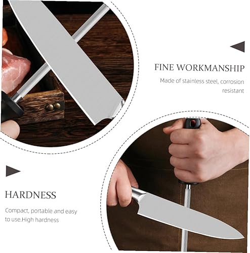 Miniatura 9 de 2 Pcs Stainless Steel Sharpening Rod for Home Kitchen Manual Cutter Sharpener with Sharpening Performance and Easy Storage