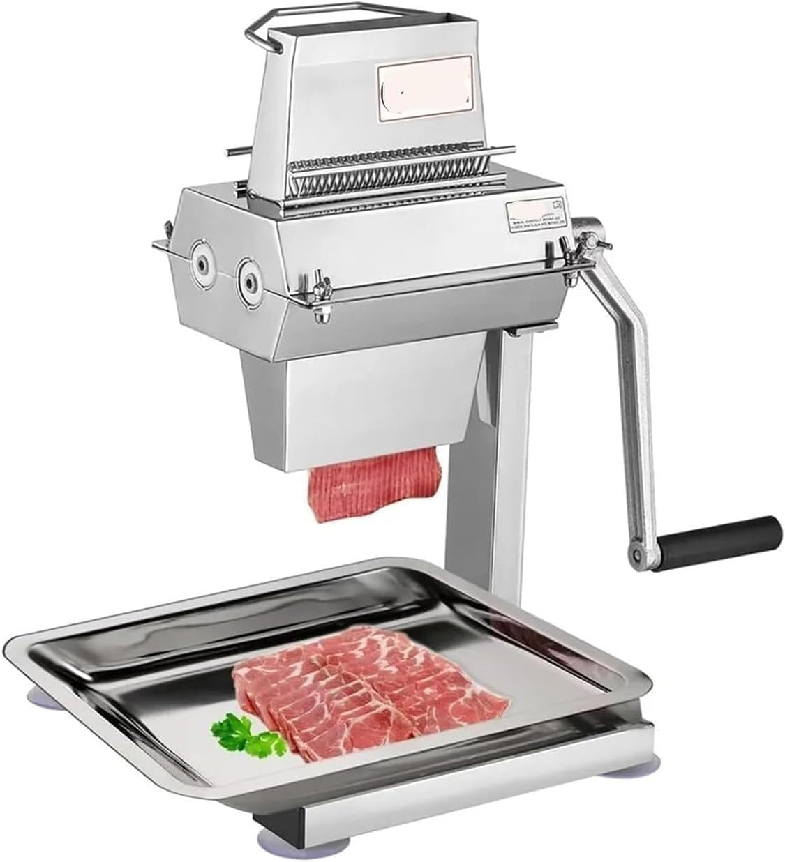 Commercial Meat Tenderizer Machine,Manual Steak Tenderizer,Stainless Steel Meat Flatten Tool,5 In/12.5 Cm Cutting Width,for Tendering Pork Beef Mutton