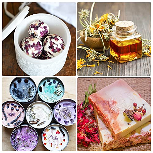 image for SACATR 40 Bags Natural Dried Flowers Kit, Natural Dried Herbs with 2 M