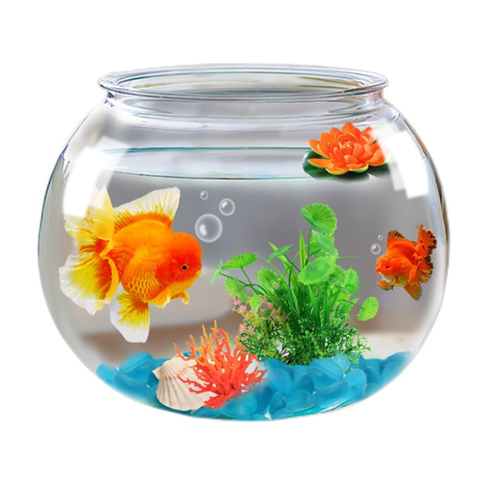 Opdestn Bubble Bowl | Space-Saving Aquarium Accessories | Aquarium Fish Tank - for Party Decorations Home Event Indoor Desk Table Centerpiece