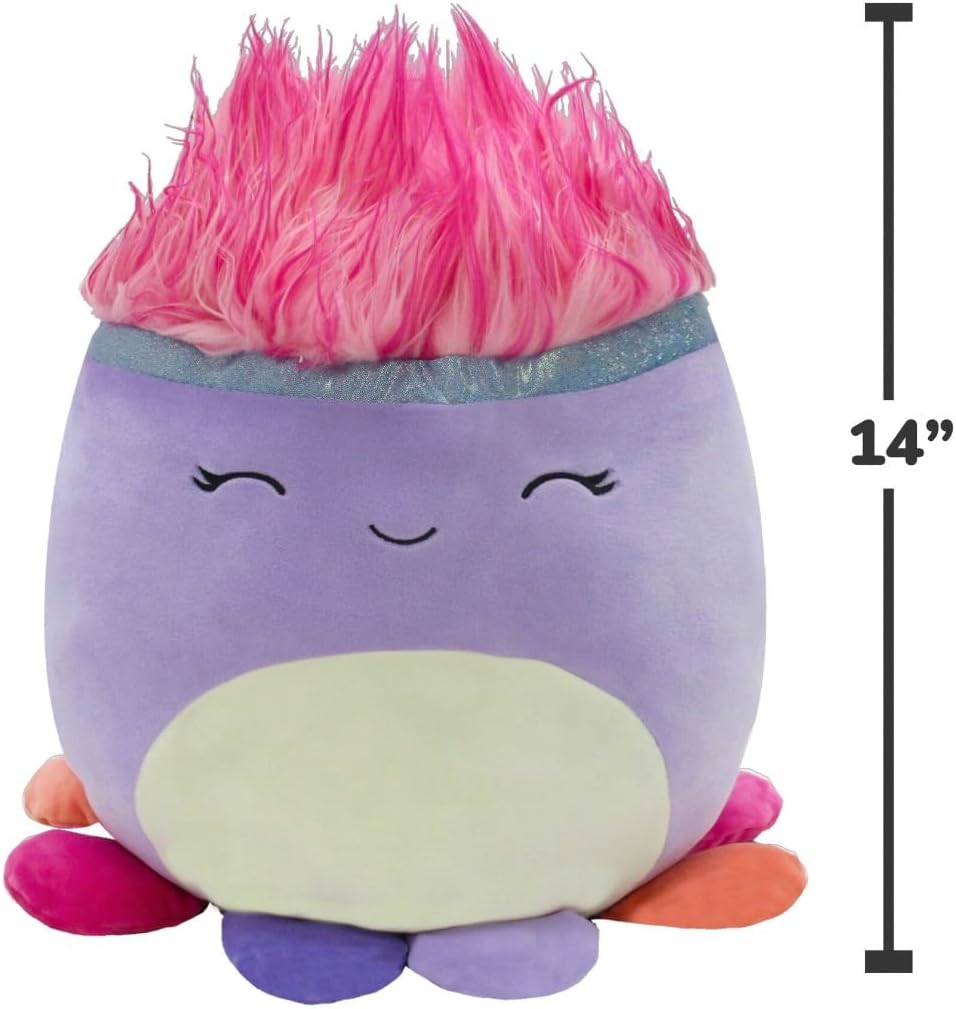 Squishmallows Official Kellytoy 14 Inch Soft Plush Squishy Toy Animals - Owyn The Octopus Squishdoos
